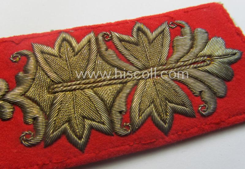 Truly worn- and/or clearly tunic-removed - albeit regrettably single! - WH (Heeres) 'Kragenspiegel für Generale des Heeres'