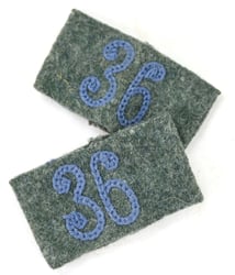 German WH Shoulderboard Slip-ons 'N.R.36'