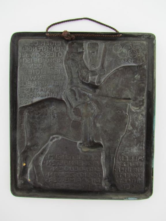 WW2 Era German 1936 Olympic Wall Plaque