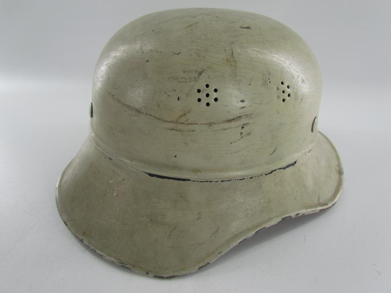 Original Steel Air Raid Gladiator Helmet Used by THW