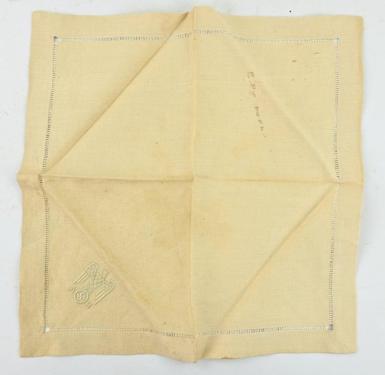 German Third Reich Adolf Hitler Personal Cloth Napkin
