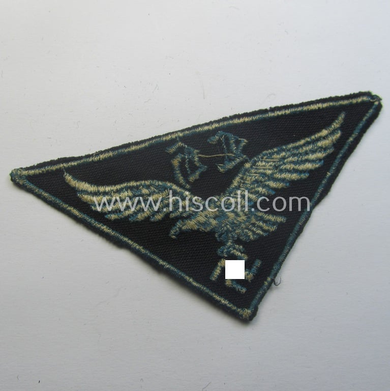WH (Luftwaffe- ie. Hitlerjugend-) related, machine-embroidered breast-badge (ie. eagle-device) as was specifically intended for usage by a: 'Flakhelfer' (ie. later-war-period, youthfull, anti-aircraft staff-member)