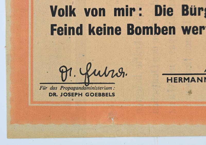 US WW2 Droppingsflyer 'Wechsel'