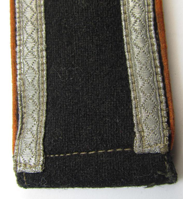 Superb - albeit regrettably single! - Waffen-SS (I deem fairly early-war pattern!) NCO-type shoulderstrap as was intended for usage by an: 'Unterscharführer' who served within the: 'Waffen-SS Feldgendarmerie-Truppen'