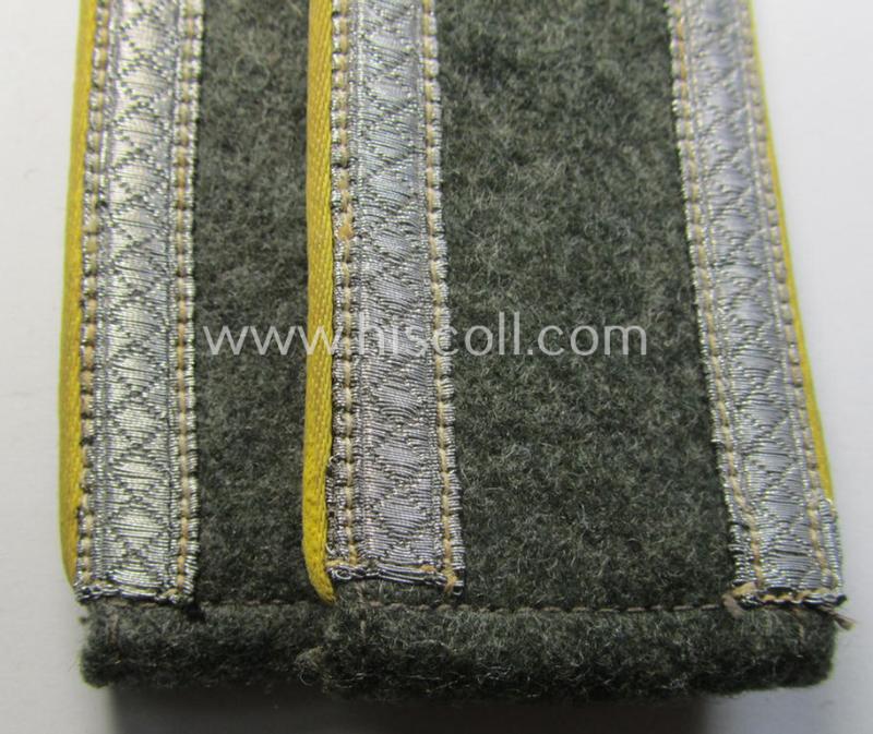 Pair of WH (Heeres) NCO-type (ie. 'M40- o. M43'-pattern) shoulderstraps as was intended for usage by an: 'Unteroffizier eines Heeres Nachrichten-Abteilungs'