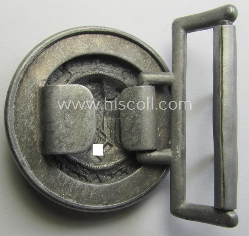WH (Heeres) 'standard'-pattern, aluminium-based (dress- ie. 'Ausgeh'-pattern) belt-buckle and belt (ie. 'Augeh- o. Feldbinde für Mannschaften u. Uffz. des Heeres')