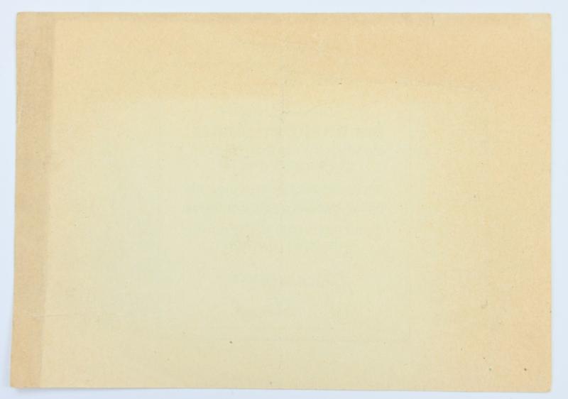German Third Reich Metall Collection Certificate