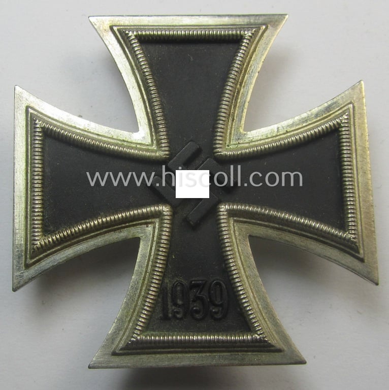 'Eisernes Kreuz 1. Klasse' (ie. Iron Cross 1st class) being an early-pattern (and non-maker-marked) example by the maker: 'Wilh. Deumer' and that comes as issued and/or recently found