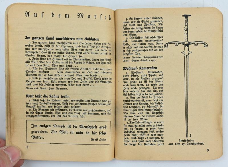 German WH Songbook 'Morgen Marschieren Wir'