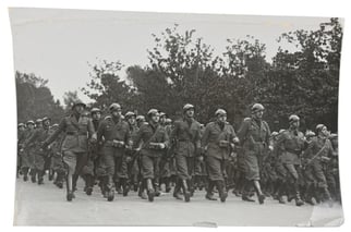 Italian WW2 Photo of Marching Troops