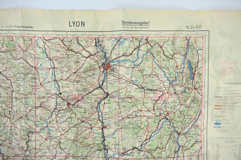 German LW Flightmap Lyon France