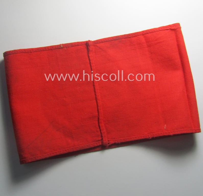 Moderately used- and/or worn, N.S.D.A.P.-related party-armband (ie. 'Armbinde') being of the 'non-woven'-pattern