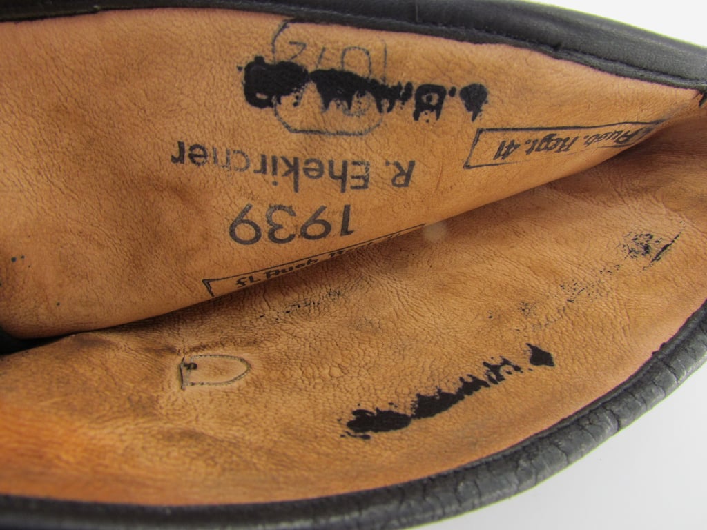 Early Luftwaffe Kradmelder Leather Gloves – L.B.A. 39 – Unit Marked