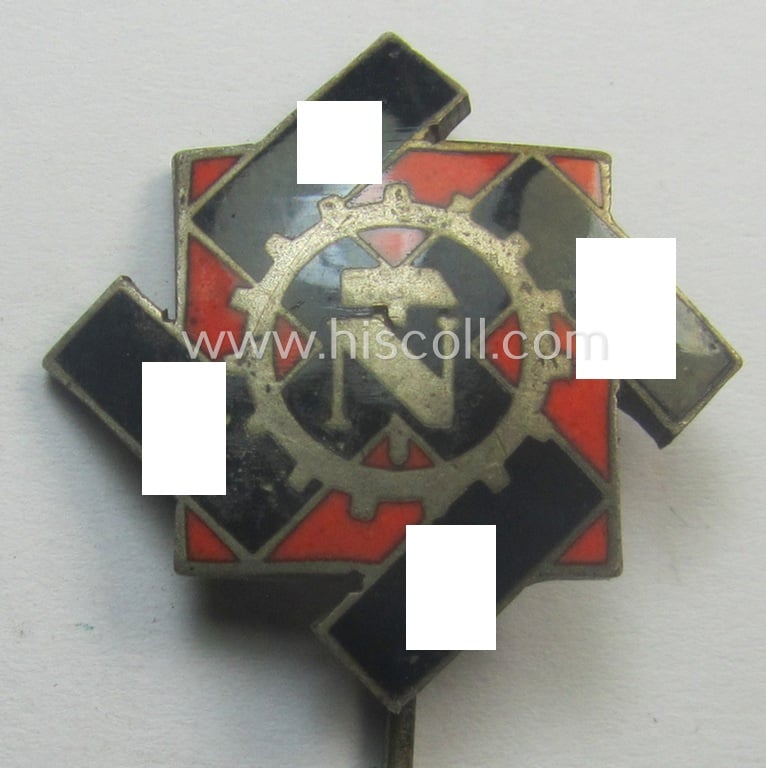 'TeNo' (ie. 'Technische Nothilfe') so-called: 'Zivilabzeichen' (being a neatly enamelled example that is individually numbered on its back with the unique bearers'-number: '25526')