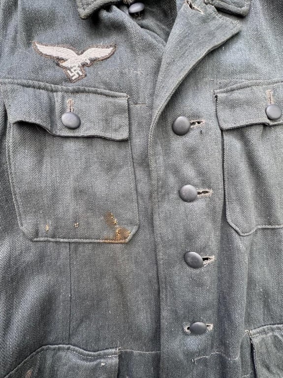 Luftwaffe ‘Drillich’ (HBT) Green Field Blouse (Feldbluse)