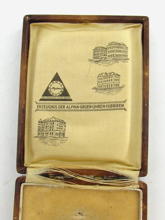 Watch box from the Alpina-Gruen watch factory