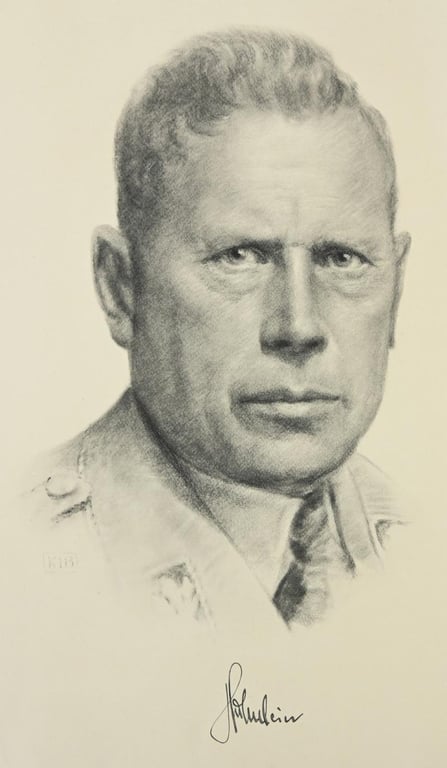 German Third Reich Litho 'Adolf Hühnlein' by K.J.Böhringer