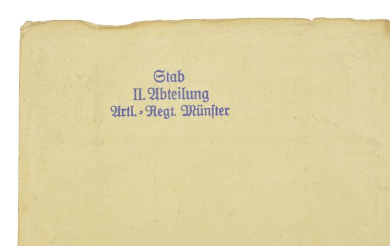 German WH Roadmap 'Artillerie Regiment Münster'