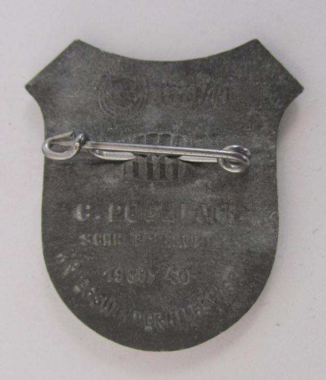 Commemorative - 'Feinzink'-based- and/or silver-coloured - N.S.D.A.P.-related 'tinnie', being a maker- (ie. 'RzM' and/or maker-) marked example depicting the coat of arms of the town of München (ie. 'Hauptstadt der Bewegung')