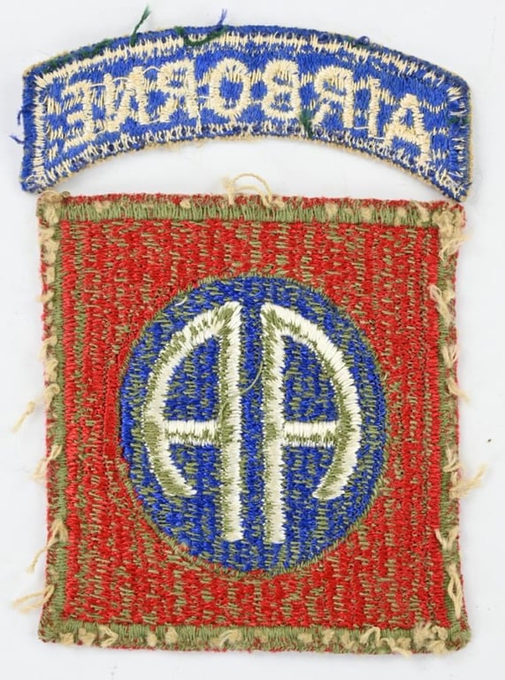 US WW2 82nd Airborne Division SSI GREENBACK