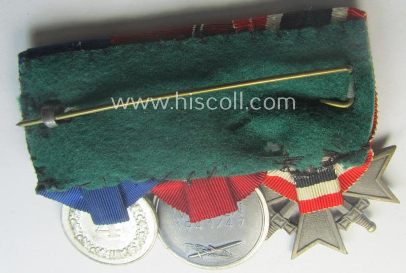 3-pieced WH (Heeres o. Kriegsmarine) medal-bar (ie.: 'Ordenspange')