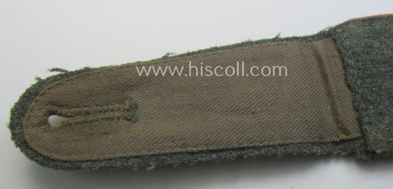 Single - but nevertheless rarely seen! - WH (Heeres) mid-war-period- (ie. 'M43'-pattern) 'cyphered', NCO-type shoulderstrap as was intended for a: 'Feldwebel des Kradschützen-Bataillons 8 der Pz.- u. Inf.-Div.'