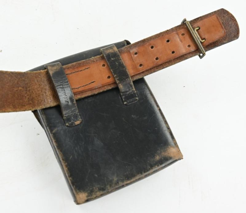 German Third Reich State Police belt & Beltbuckle with mapcase