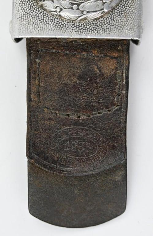 German LW Droptail Beltbuckle with Tab 1936