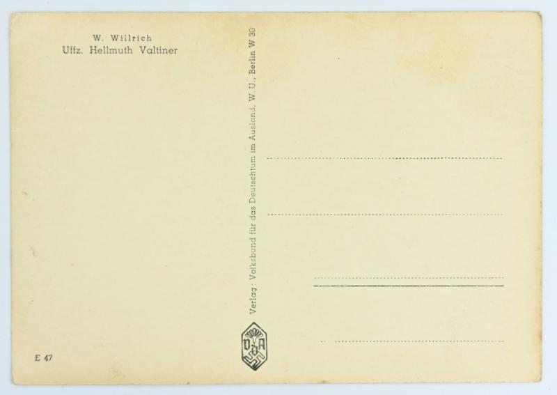 German "Willrich" Type postcard "Hellmuth Valtiner"