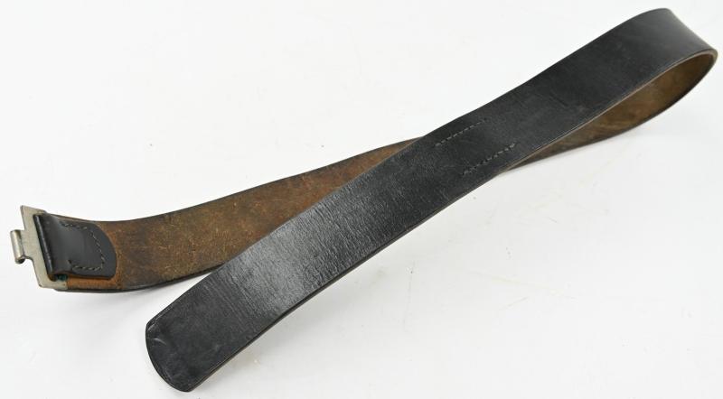 German WH Black Leather Combat Belt