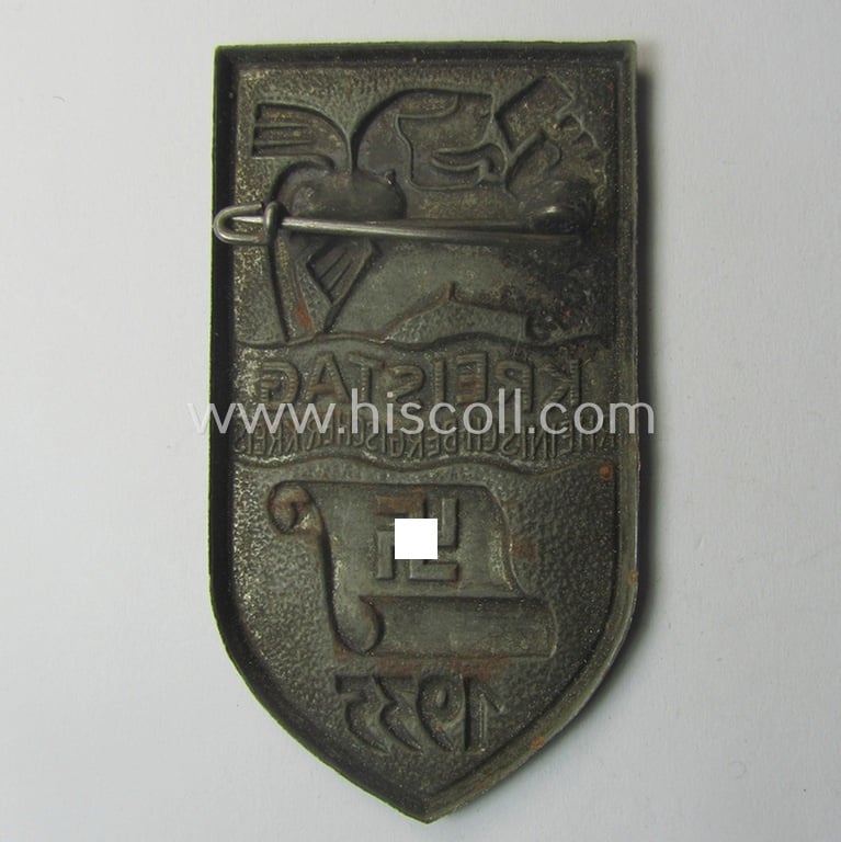 Commemorative, N.S.D.A.P.-related 'tinnie': 'NSDAP Kreistag - Rheinisch-Bergischer Kreis - 1935'