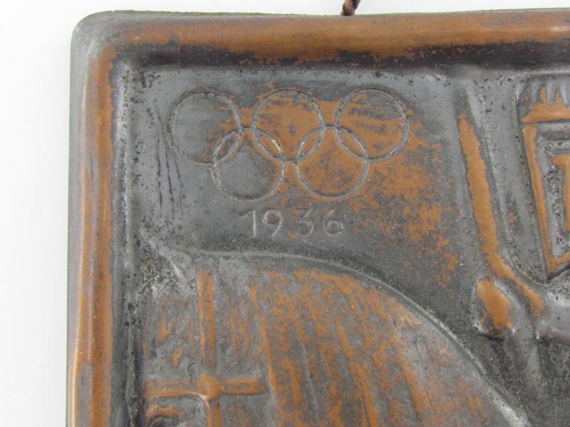 WW2 Era German 1936 Olympic Wall Plaque