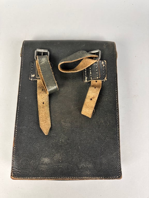 Original German WWII Black Leather Mapcase