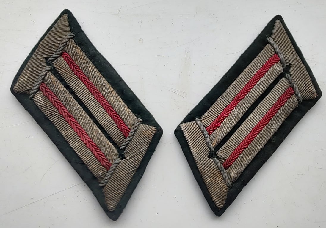 WW2 German Army Veterinarian Officers collar tabs
