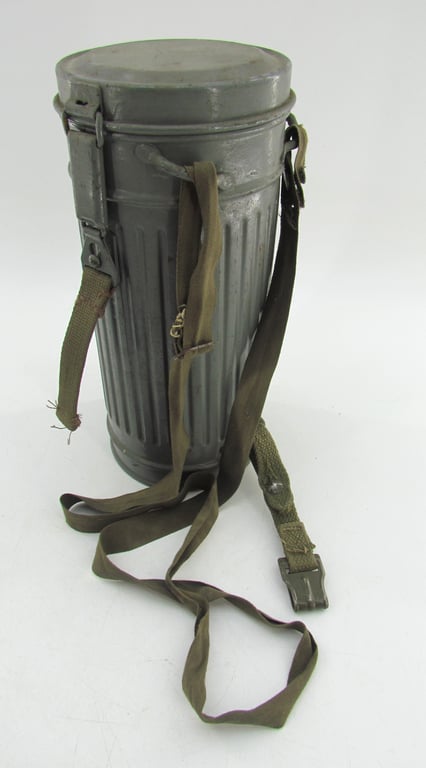 Kriegsmarine Grey Gasmask Cannister with straps