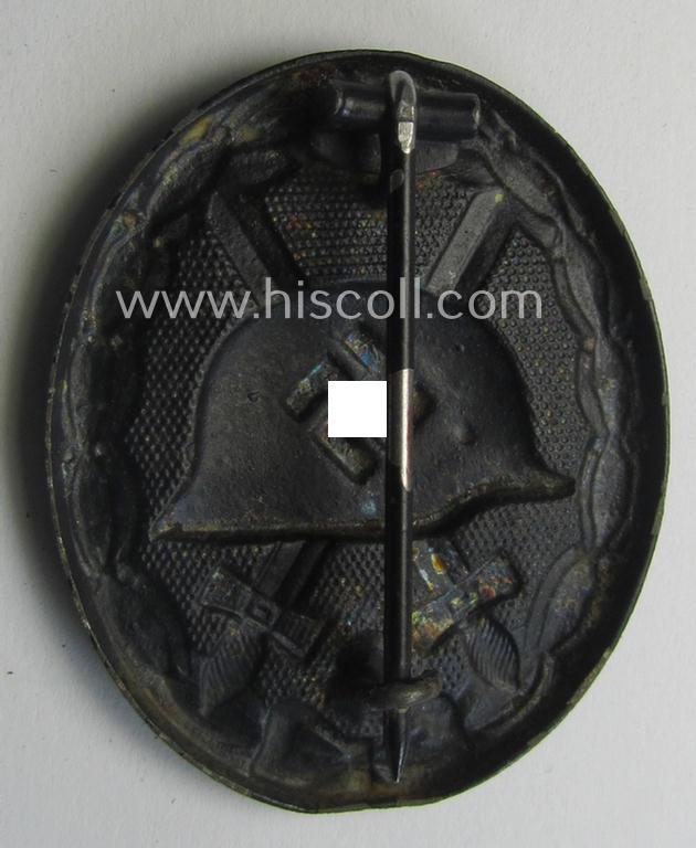 Neat - albeit non-maker-marked and magnetic! - example of a black-class wound-badge (or: 'Verwundeten-Abzeichen in Schwarz') that comes in an overall nice- (ie. I deem just moderately used-), condition