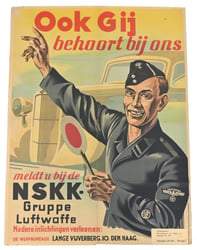 Dutch NSKK Poster 'Ook Gij behoort bij ons'