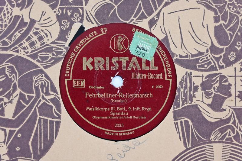 German Third Reich Era Music Record 'Infantry Regiment Spandau'
