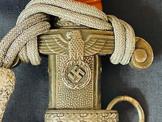 RARE GERMAN WWII ARMY OFFICERS DAGGER WITH SILVER WIRE KNOT BY PUMA SOLINGEN