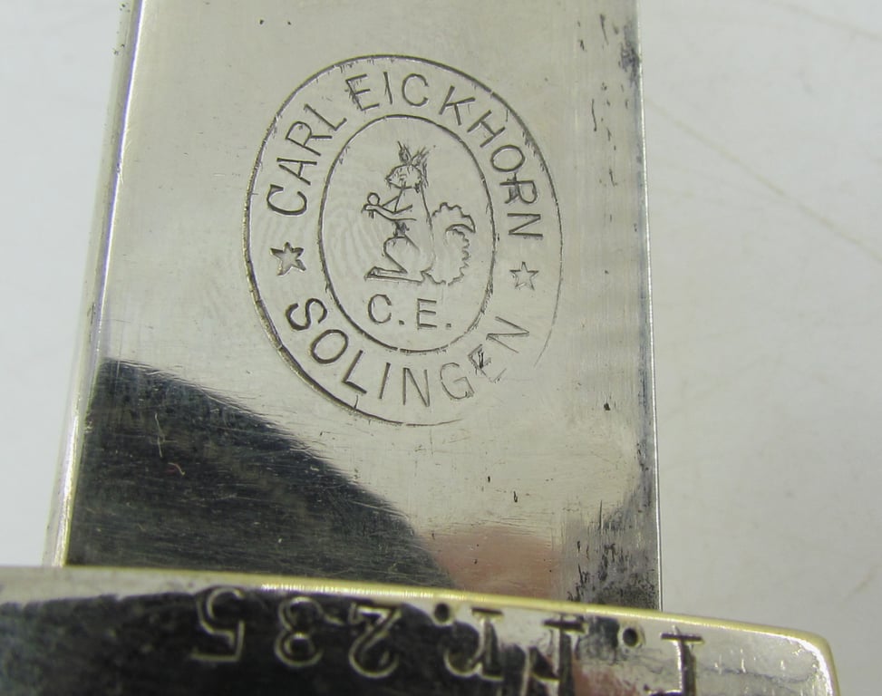 Matching Unit Marked Police Long Bayonet by by Carl Eickhorn, Solingen.