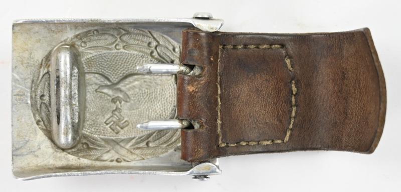 German LW Beltbuckle with Leather Tab 'GB' 1940