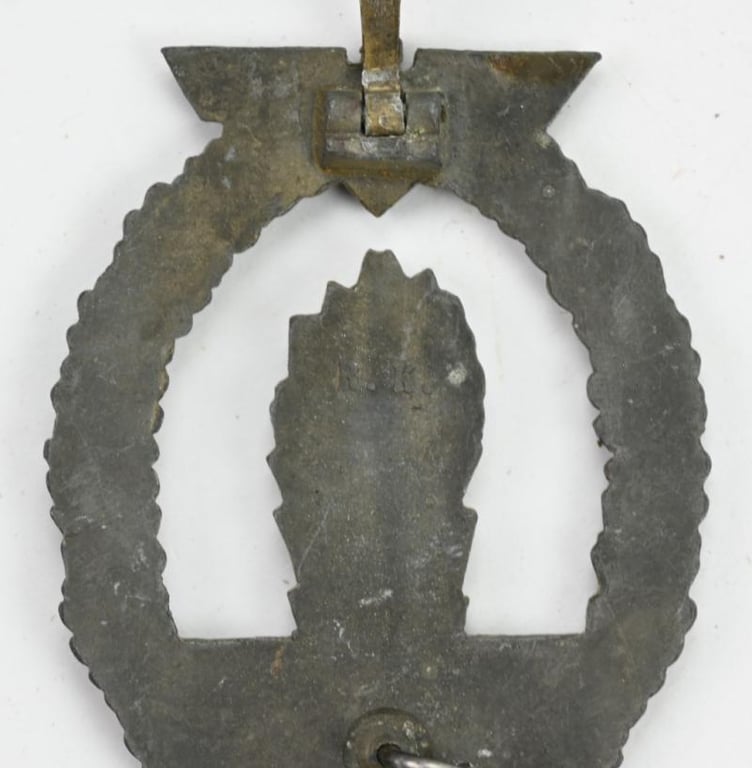 German KM Minesweeper War Badge 'R.K.'