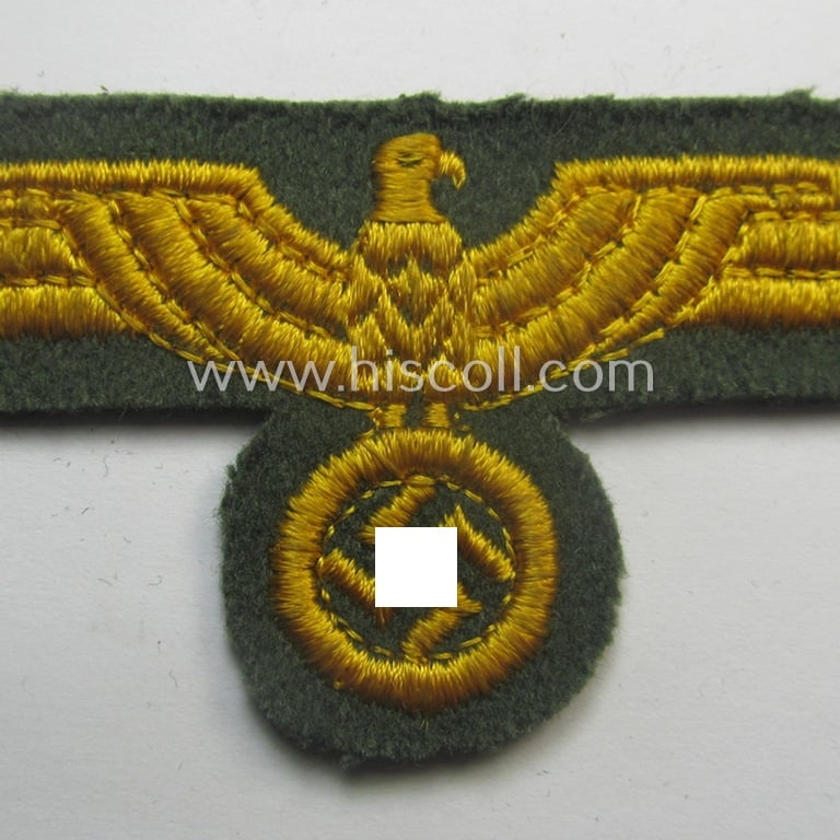 WH (Kriegsmarine) breast-eagle (ie. 'Brustadler für Mannschaften u. Uffz. der Kriegsmarine o. Küstenartillerie') being a 'standard-pattern'- and neatly machine-embroidered example that comes in a never used- (ie. still 'virtually mint'), condition