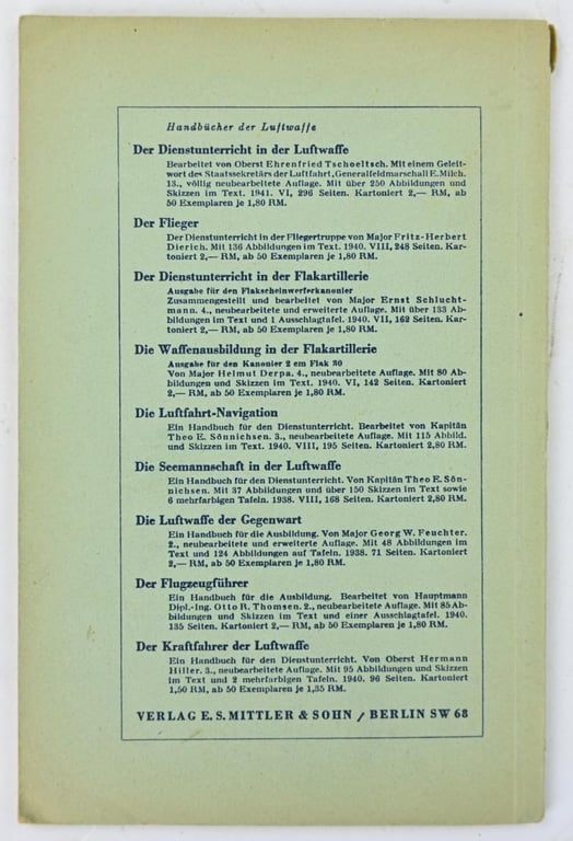 German LW Booklet ' Wie Werde ich Offizier der Luftwaffe?'