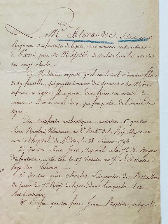 AUTHENTIC NAPOLEON BONAPARTE HAND SIGNED SIGNATURE AND DATED 1811 REPORT DOCUMENT.