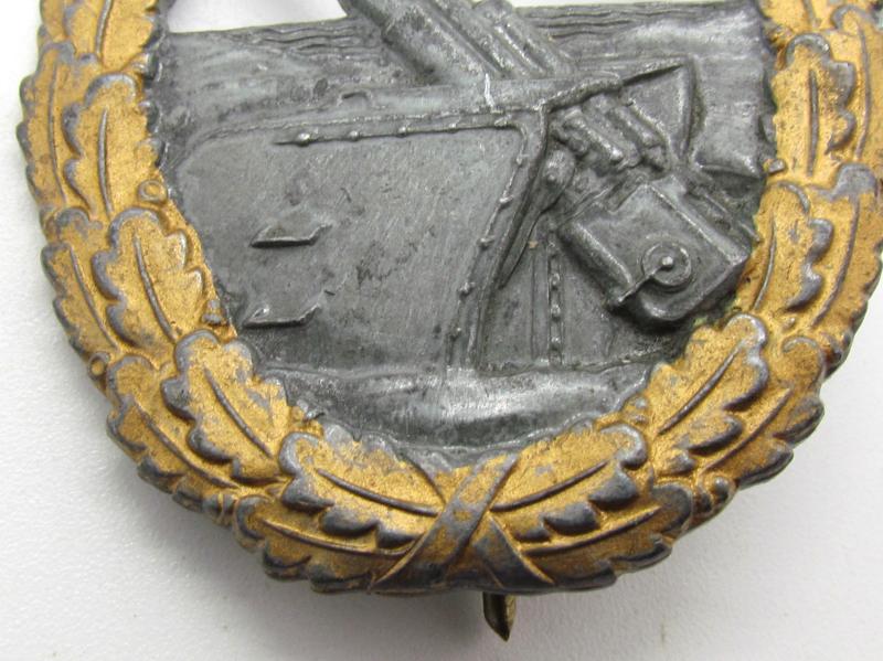Kriegsmarine coastal artillery war badge by Steinhauer & Lück