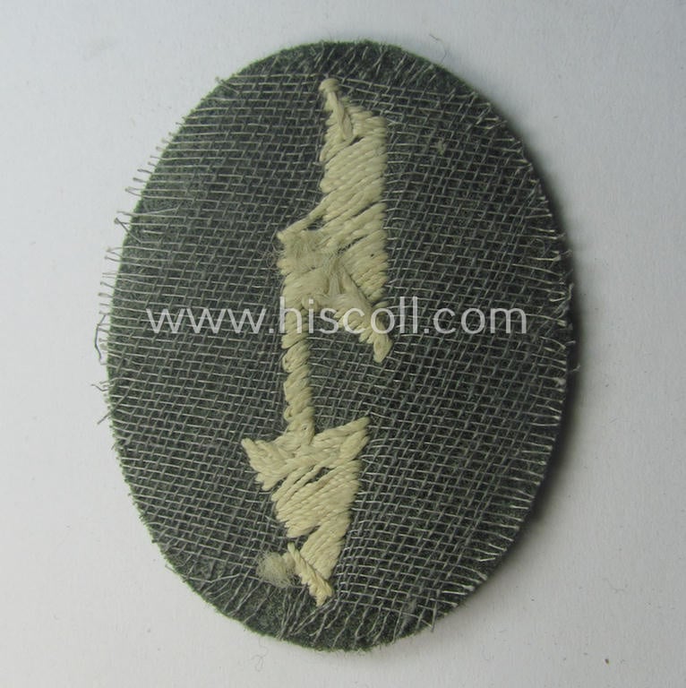 WH (Heeres) trade- and/or special-career insignia ie. hand-embroidered signal-blitz: 'Infanterie-Trpn.'