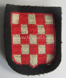 Croatian, Waffen-SS 'volunteer' arm-shield (of a 'variant-pattern'!) as...