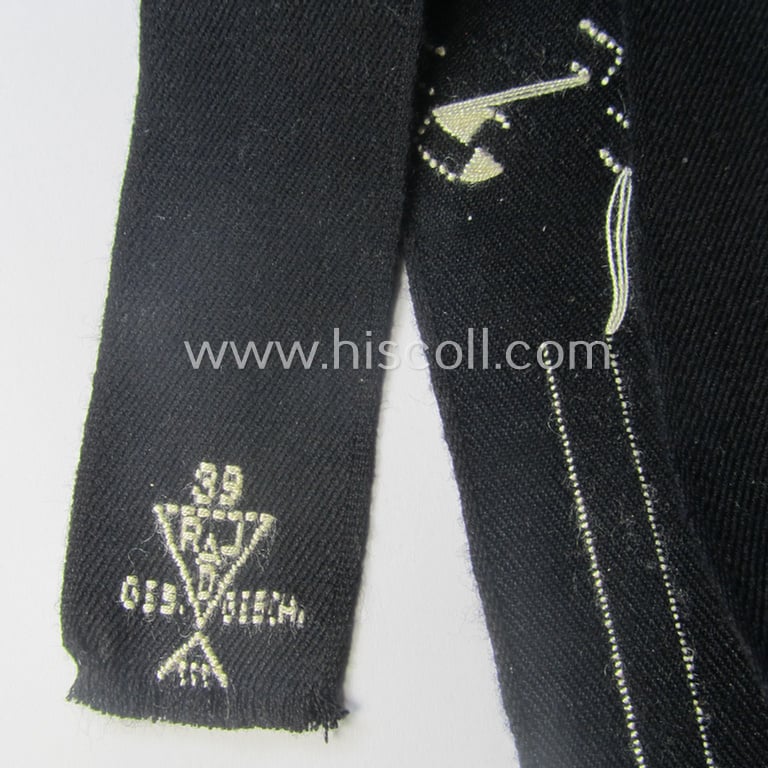 RAD (ie. 'Reichsarbeitsdienst') EM- (ie. NCO-) pattern, commemorative cuff-title (ie. 'Dienstärmelstreifen') depicting a capital 'R'-character (as was intended for the EM-/NCO-staff working on the various 'Westwall'-fortifications)