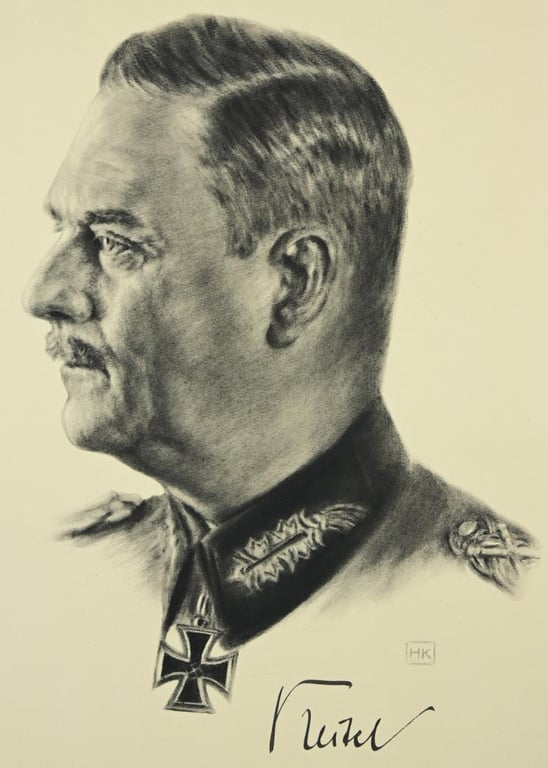 German Third Reich Litho 'Generalfeldmarschall Wilhelm Keitel' by Heinrich Kraus